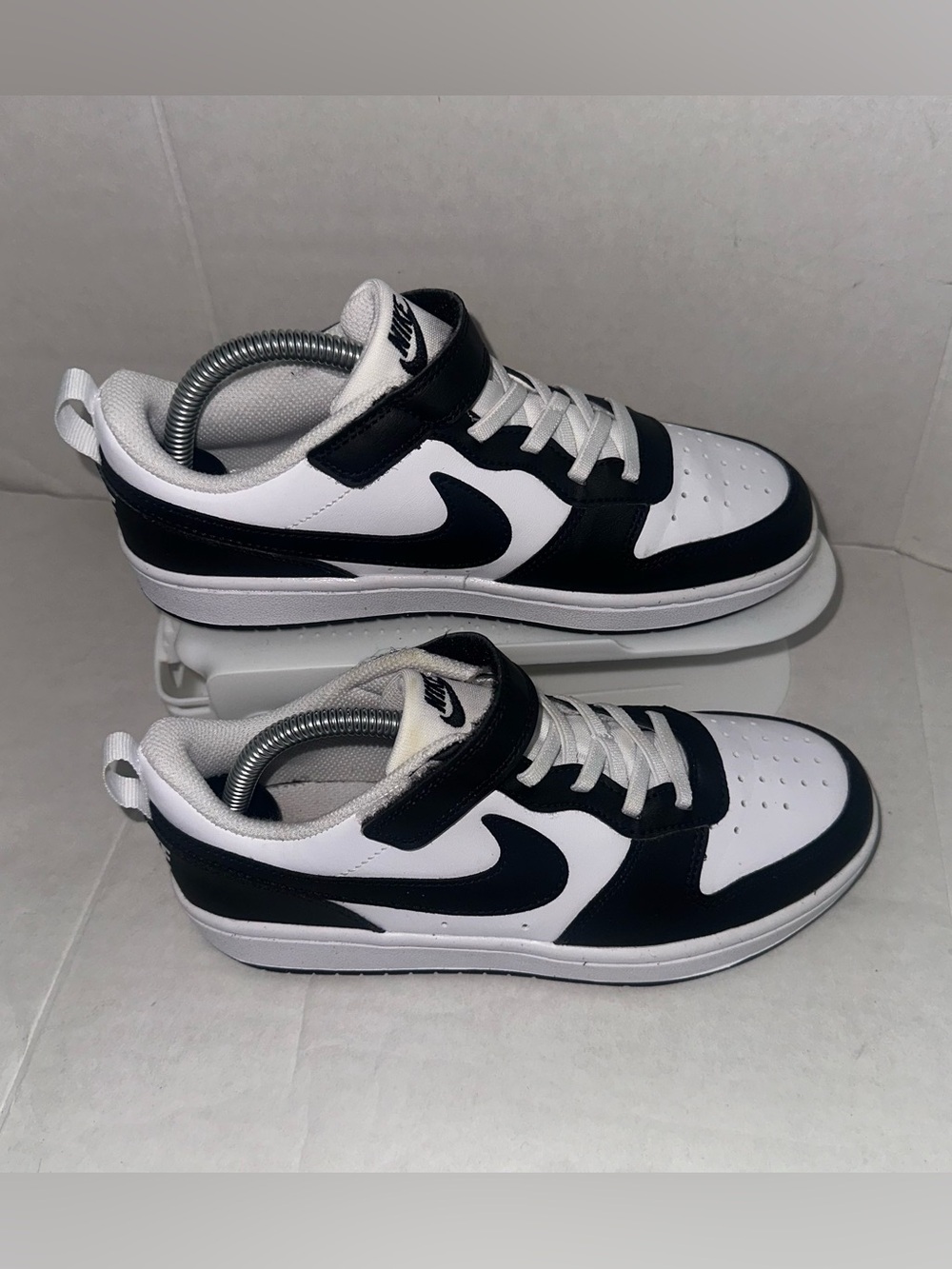 Nike Kid's Court Borough Low Recraft Sneakers JL3 Black/White Size US:3Y UK:2.5